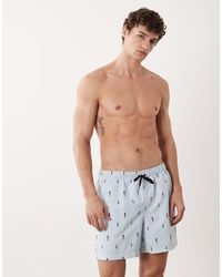 JJ Rebel - S Stripe Swim Shorts With Fish Print - Lyst