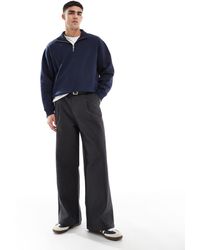 ASOS - Super baggy Pleated Trousers With Belt - Lyst