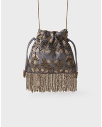 Stradivarius - Beaded Fringed Crossbody Bag - Lyst