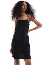 Vero Moda - Vestito Corto Con Spalline Sottili E Scollo Squadrato - Lyst