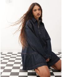 Collusion - – kurzes denim-hängerkleid - Lyst