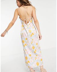 topshop ditsy tie front mini dress in multi