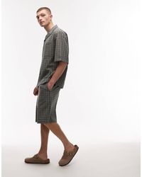 TOPMAN - Seersucker Check Short - Lyst