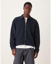 ASOS - Relaxed Boxy Zip-up Harrington Jacket - Lyst