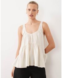 ASOS - Scoop Neck Peplum Cami Top - Lyst