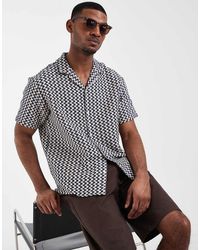 Jack & Jones - Textured Print Shirt - Lyst