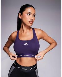 adidas Originals - Adidas Training Tech Fit Mid Support Sports Bra - Lyst