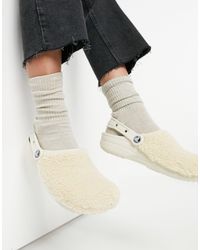 Crocs™ Кремовые Клоги Classic Fuzz Mania-кремовый - Многоцветный