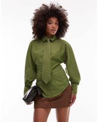 ASOS - Cinched Tie Detail Shirt - Lyst