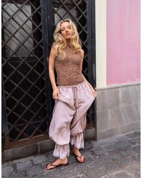 Daisy Street - X Emma Jean Boho Balloon Trouser With Lace - Lyst