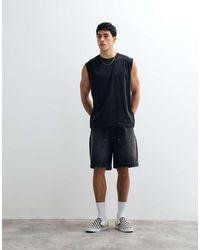 ASOS - Mid Length Denim Jorts - Lyst