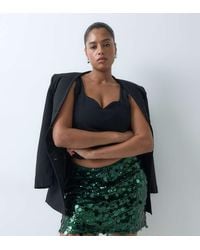 ASOS - Asos Design Curve Mixed Sequin Mini Skirt - Lyst