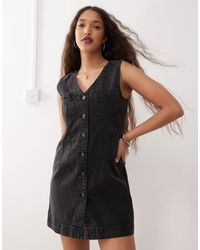 Noisy May - – minikleid aus denim mit westenoberteil - Lyst