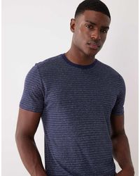 Mango - Regular-Fit Gestreept T-Shirt Van Linnenmix - Lyst