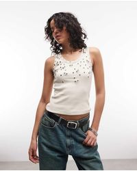 The Ragged Priest - Scatter Singlet Top With Eyelets - Lyst