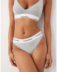 Calvin Klein - Icon Cotton Modal High Leg Tanga - Lyst