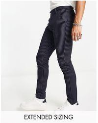 ASOS - Pantalon ajusté habillé à fines rayures - Lyst