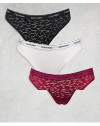 Calvin Klein - Icon Lace 3 Pack Bikini Briefs - Lyst