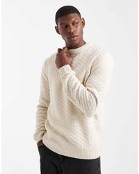 Threadbare - Crew Neck Textured Knitted Jumper - Lyst