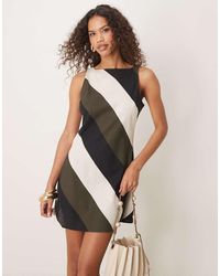 ASOS - Square High Neck Mini Sundress With Shirred Back - Lyst