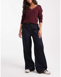 ASOS - jogger Style Pull On Wide Leg Jean - Lyst