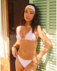 The Frolic - X Lydia Kara Exclusive Triangle Bikini Top Co-Ord With Seam Detail - Lyst
