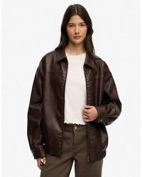 Superdry - Collared Oversized Bomber Jacket - Lyst