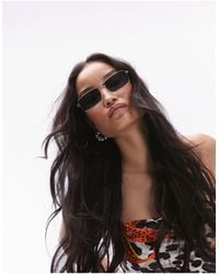 TOPSHOP - Cinthia Rectangular Sunglasses - Lyst