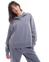 ASOS - Oversized Half Zip Sweatshirt - Lyst