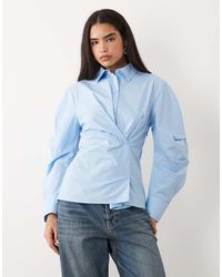 ASOS - Cinched Wrap Cocoon Sleeve Shirt - Lyst
