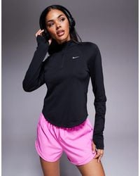 Nike - Tempo - t-shirt à col zippé et manches longues en tissu dri-fit - Lyst