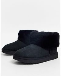 UGG Черные Полусапожки -черный