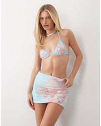 South Beach - Shell Print Mini Skirt - Lyst