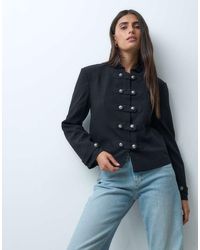 ASOS - Tailored High Neck Jacket With Drummer Boy Buttons - Lyst
