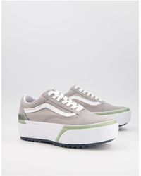 vans plateforme cuir