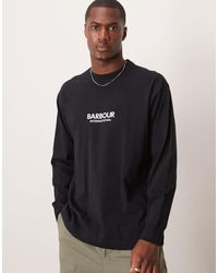 Barbour - Long Sleeve Mapped Print Os T-shirt - Lyst