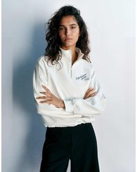 Pull&Bear - Graphic Quarter-zip Sweatshirt - Lyst