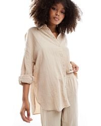 ONLY - Cheesecloth Oversized Shirt - Lyst