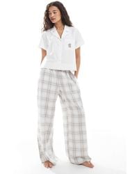 Hollister - – karierte baggy-pyjamahose aus flanell - Lyst