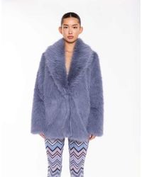 Collective The Label - Shawl Collar Faux Fur Coat - Lyst