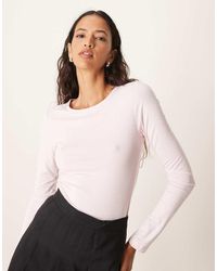 Gina Tricot - Jersey Long Sleeve Top With Round Neck - Lyst