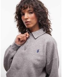 Polo Ralph Lauren - Icon Logo Relaxed Fit 1/4 Zip Sweatshirt - Lyst