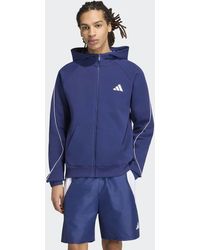 adidas Originals - Stadium Small Logo Full-zip Hoodie - Lyst