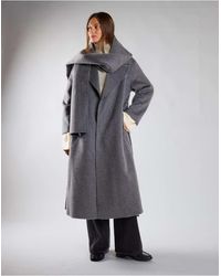 Glamorous - Belted Wool Wrap Coat - Lyst