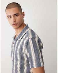 Threadbare - Cotton Mix Textured Short Sleeve Shirt - Lyst
