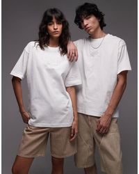 Vans - Blocked Box Central Tonal Logo Loose Fit T-shirt - Lyst