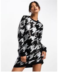 AllSaints - Juela Tonia Sequin Embellished Houndstooth Mini Dress - Lyst