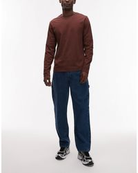 TOPMAN - Jean droit style charpentier - délavé moyen - Lyst