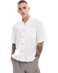 Cotton On - Cotton on – kastiges, kurzärmliges hemd aus grob gewebter baumwolle - Lyst