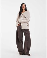 Muse Assembly - Oversized Collar Fiona Cardigan - Lyst